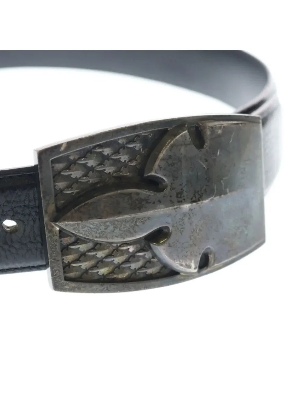 Chrome Hearts Flareani Buckle Leather Belt Black 34